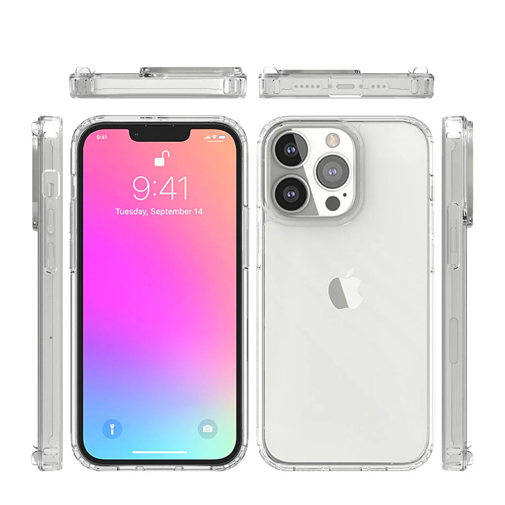 Armor-X Ahn Shockproof Protective Case For iPhone 13 Pro - Clear - Tashqila Armor-X Ahn Shockproof Protective Case For iPhone 13 Pro - Clear - Tashqila